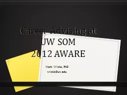 Career Advising at UW SOM