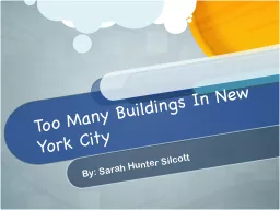 Too Many Buildings In New York City