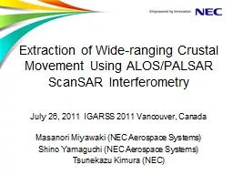 Extraction of Wide-ranging Crustal Movement Using ALOS/PALS