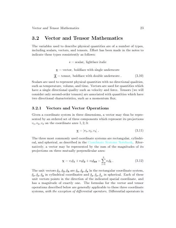 VectorandTensorMathematics233.2VectorandTensorMathematicsThevariablesu
