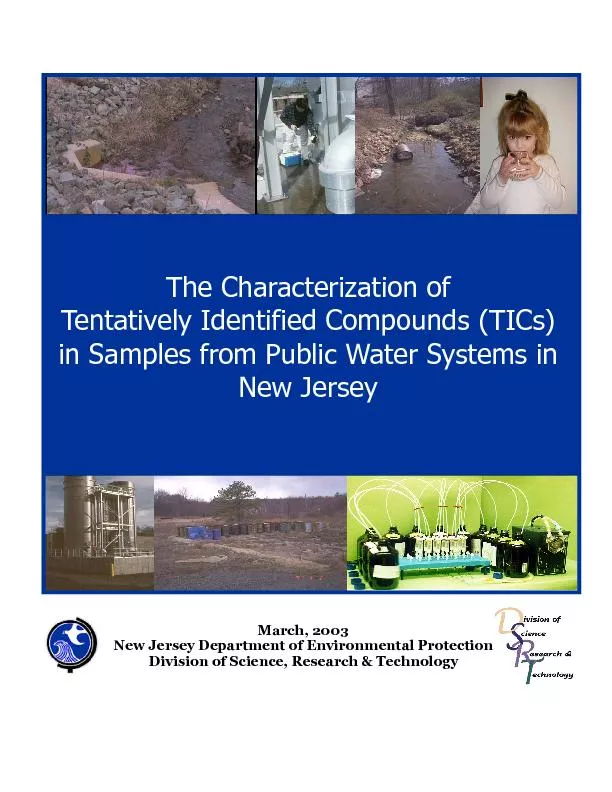 March, 2003New Jersey Department of Environmental ProtectionDivision o