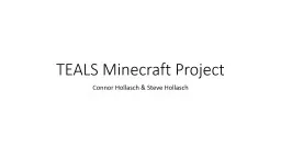 TEALS Minecraft Project