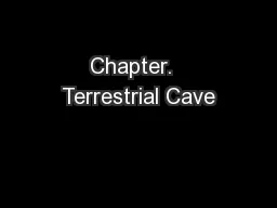 Chapter.  Terrestrial Cave