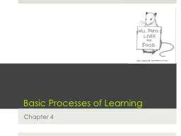 Basic Processes of Learning