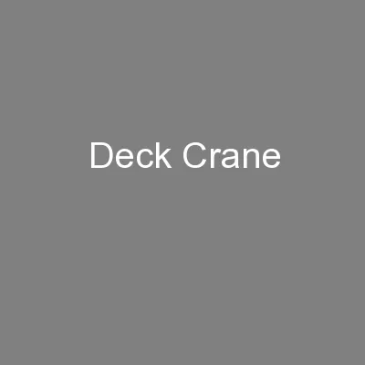 Deck Crane