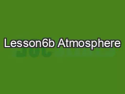 Lesson6b Atmosphere