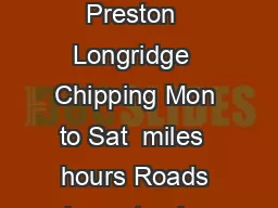 Chipping village SD   Bus service B  Clitheroe to Chipping  Thurs only or   Preston  Longridge