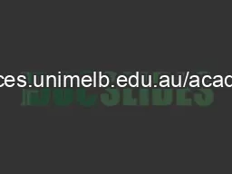 www.services.unimelb.edu.au/academicskills 