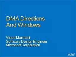 DMA Directions And Windows