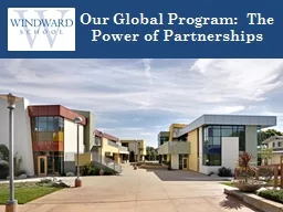 Our Global Program:  The Power of Partnerships