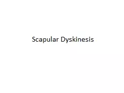 Scapular Dyskinesis