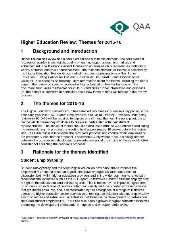 igher Education Review:
