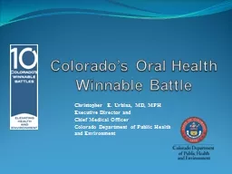 Colorado’s Oral Health