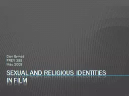 Sexual and Religious Identities
