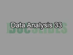 Data Analysis 33