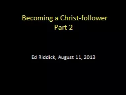 Becoming a Christ-follower