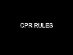 CPR RULES