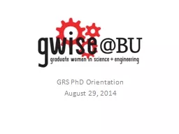 GRS PhD Orientation