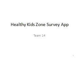 Healthy Kids Zone Survey App