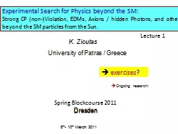 Experimental Search for Physics beyond the SM: