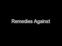Remedies Against