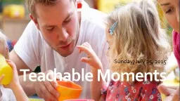 Teachable Moment Update!