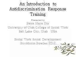 An Introduction to Antidiscrimination Response Training