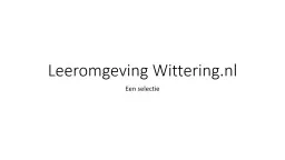 Leeromgeving Wittering.nl