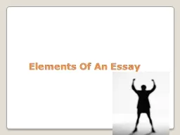Elements Of An Essay