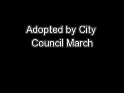 Adopted by City Council March