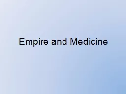 Empire and Medicine