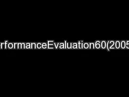 PerformanceEvaluation60(2005)5