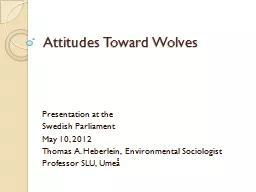 Attitudes Toward Wolves