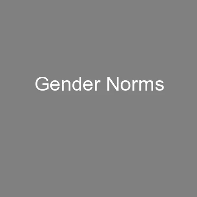 Gender Norms