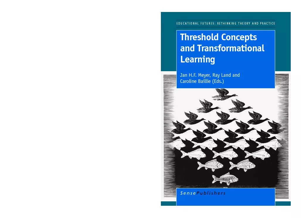 Threshold Concepts and Transformational LearningJan H.F. MeyerUniversi