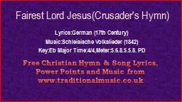 Fairest Lord Jesus(Crusader's Hymn)