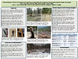 A Time for Change: A Review of US Forest Service Policies o