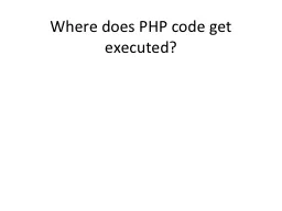 Where does PHP code get executed?