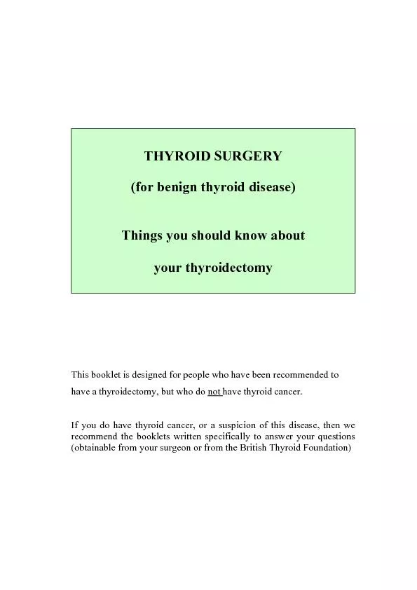THYROID SURGERY