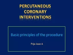 Basic principles of the procedure