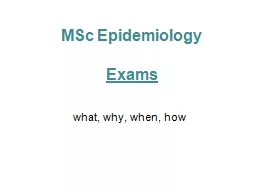 MSc Epidemiology