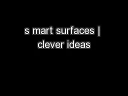 s mart surfaces | clever ideas