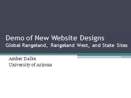 Demo of New Website Designs