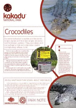 FHDEJ Estuarine saltwater crocodile Dierent crocodile management signs are used in the