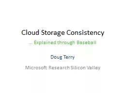 Cloud Storage Consistency