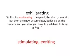 exhiliarating