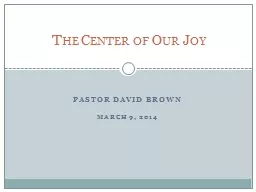 Pastor David Brown