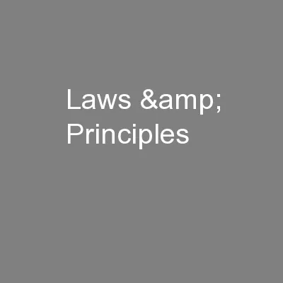 Laws & Principles