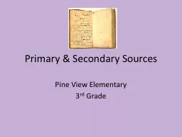 Primary & Secondary Sources