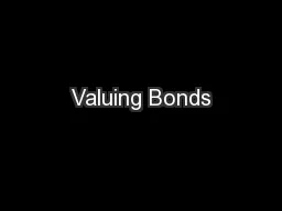 Valuing Bonds